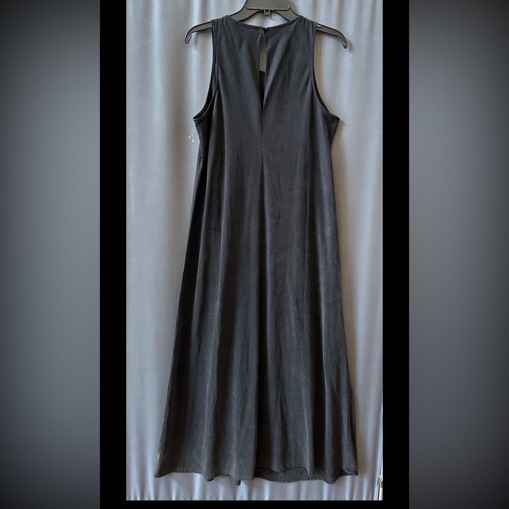 Alex Mill Scarlett supersoft lyocell Midi Dress,Sz XL, New, Black